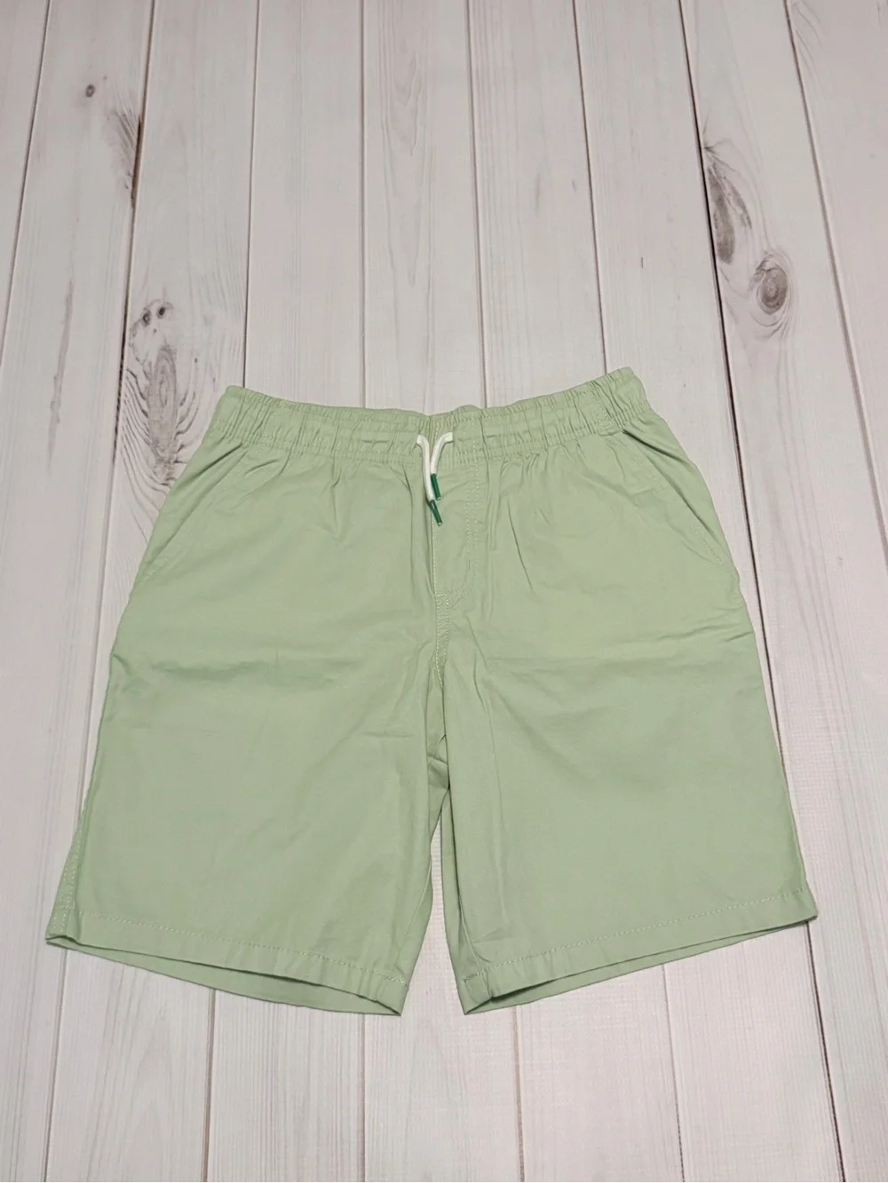Cat & Jack Light Mint Elastic-Waist Flat Front Shorts